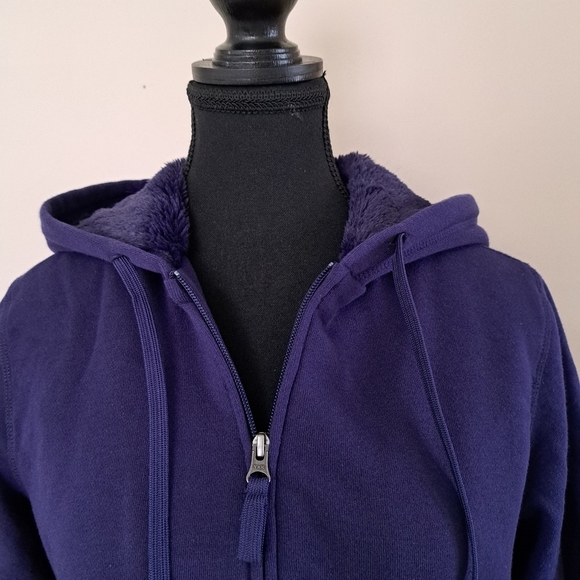 BC Clothing Company Lined Hoodie Women's Small Purple Lined Jacket - Picture 6 of 14